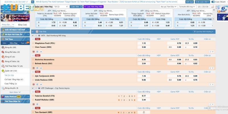 Kinh nghiệm cá cược thể thao tại Kubet bất bại