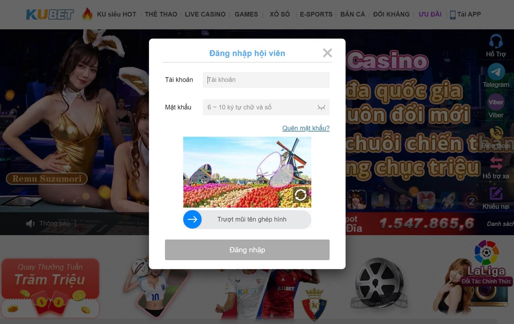 Đăng nhập Kubet